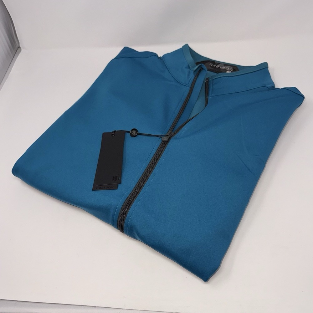 NWT Greyson Sequoia Full Zip Golf Jacket Mens XL 340-Salamander Turquoise/Blue